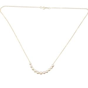 14 Karat Yellow Gold Pearl Necklace #21490